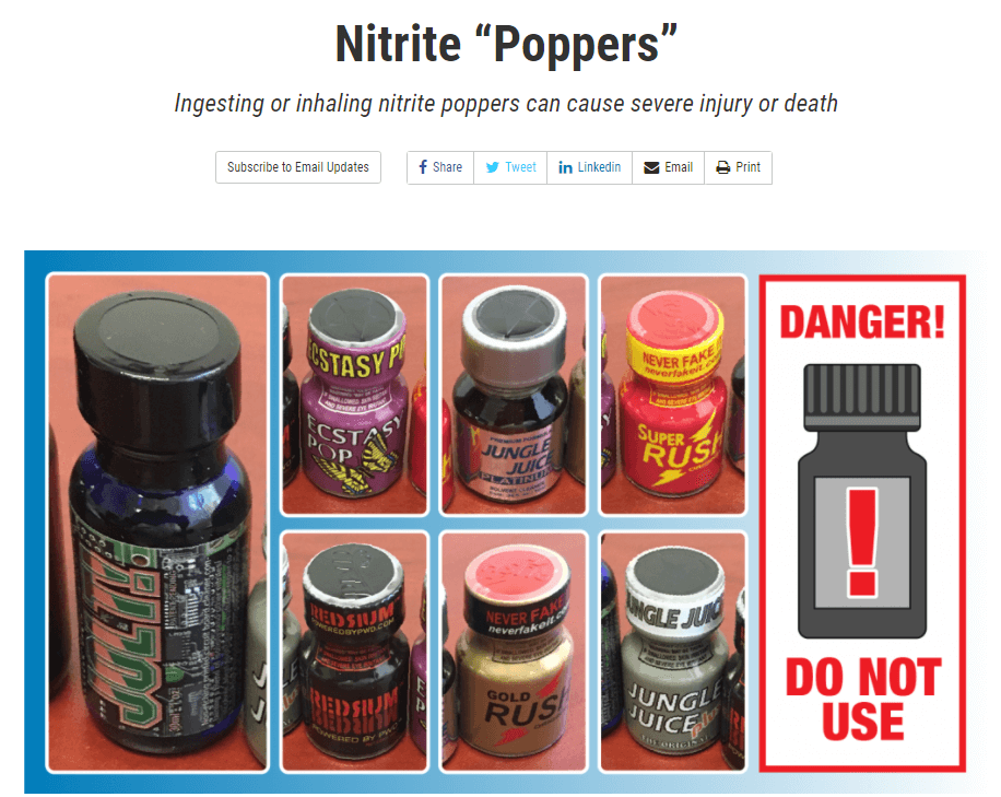 FDA Nitrite Poppers